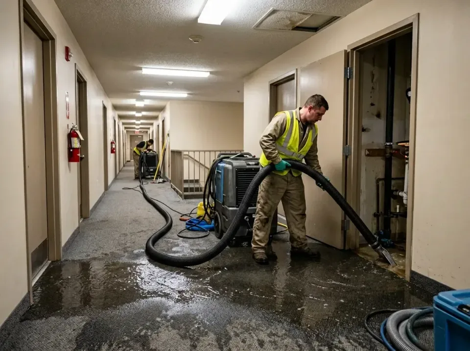 multi-unit-apartment-hallway-f-005 — frequently asked questions, Emergency Burst Pipe Water Extraction & Removal in New King…